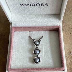 Retired Pandora 'Three Wishes' Necklace